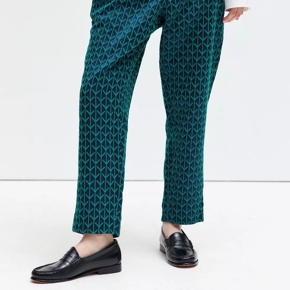 ISO/SEEKING: Wildfang Teal Jacquard Pants - Picture 1 of 2